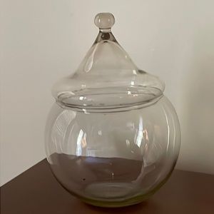 Round Glass Candy Dish with Lid